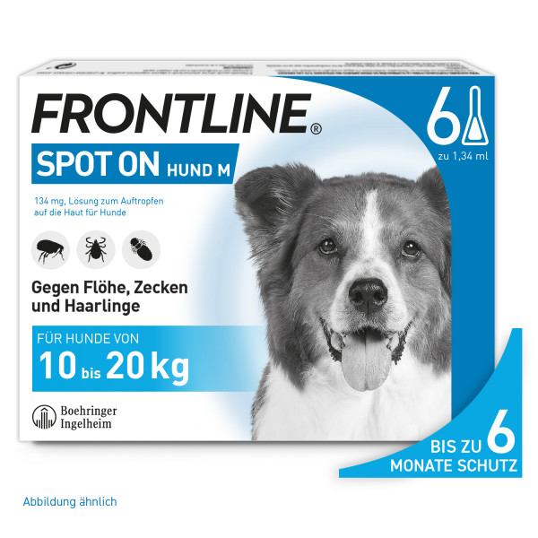 Abbildung für FRONTLINE SPOT-ON gegen Zecken und Flöhe für Hunde M