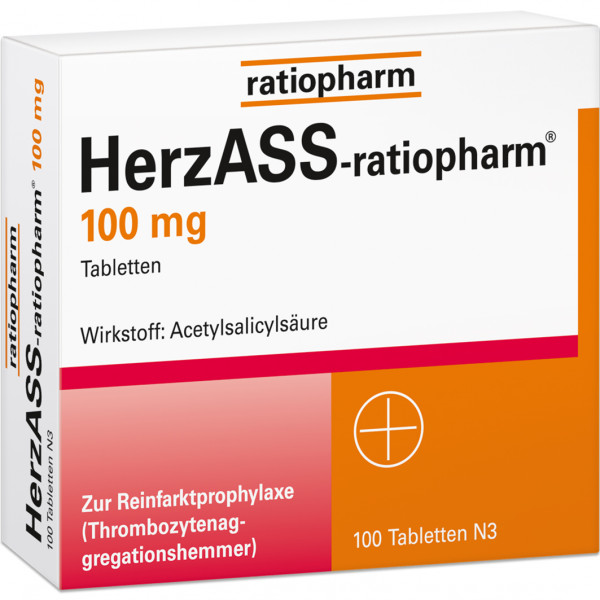 Abbildung für HERZASS-ratiopharm 100 mg Tabletten
