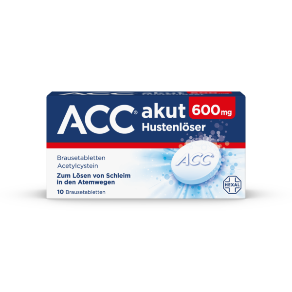 Abbildung für ACC akut 600 Brausetabletten zum Lösen von Schleim in den Atemwegen