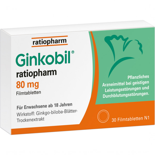 Abbildung für GINKOBIL-ratiopharm 80 mg Filmtabletten
