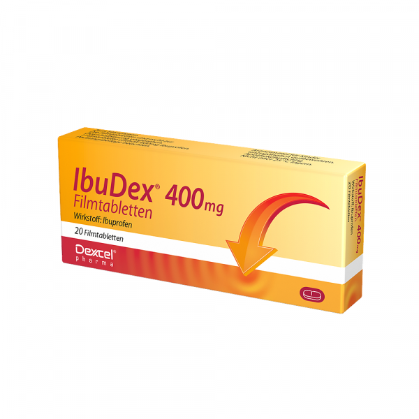 Abbildung für IBUDEX 400 mg Ibuprofen Filmtabletten