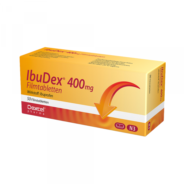 Abbildung für IBUDEX 400 mg Ibuprofen Filmtabletten
