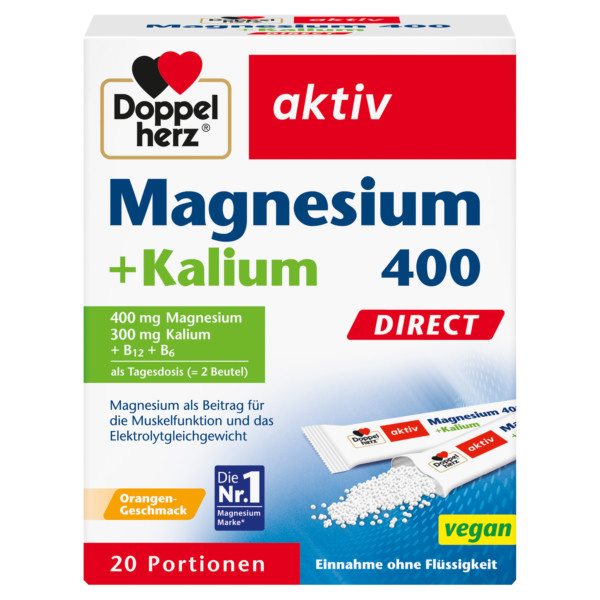Abbildung für DOPPELHERZ Magnesium+Kalium DIRECT Portionsbeutel