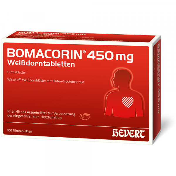 Abbildung für BOMACORIN 450 mg Weißdorntabletten