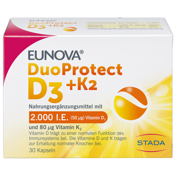 Abbildung für EUNOVA DuoProtect D3+K2 2000 I.E./80 μg Kapseln