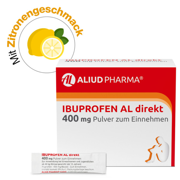 Abbildung für Ibuprofen AL direkt 400 mg Pulver bei Fieber und Schmerzen