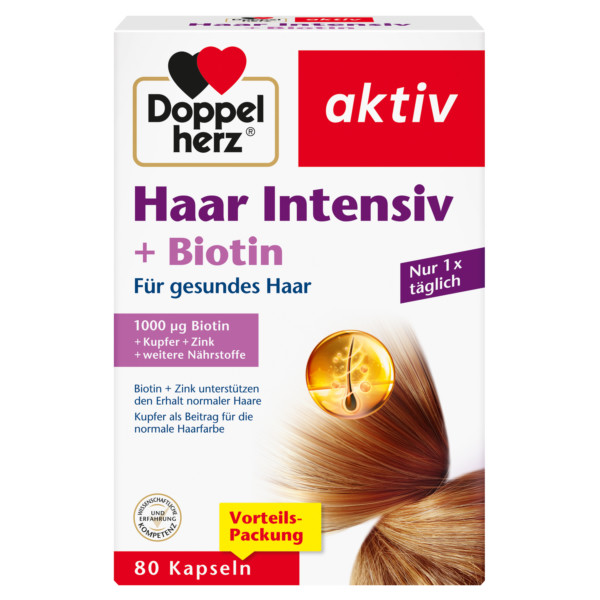 Abbildung für DOPPELHERZ Haar Intensiv+Biotin Kapseln