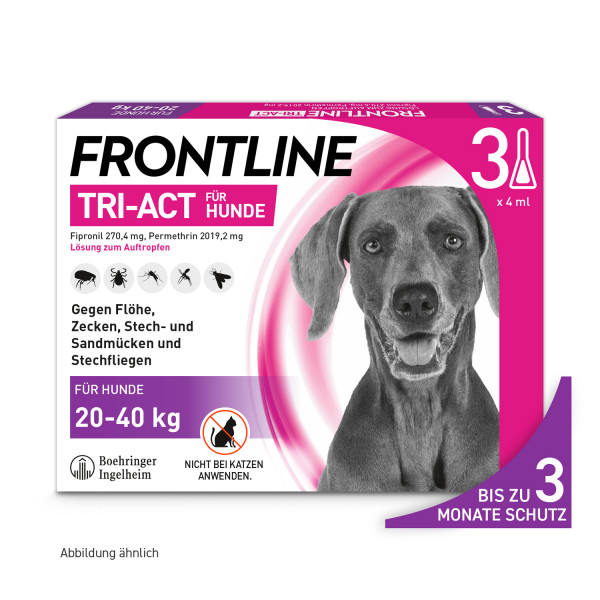 Abbildung für FRONTLINE TRI-ACT gegen Zecken, Flöhe und fliegende Insekten für Hunde L