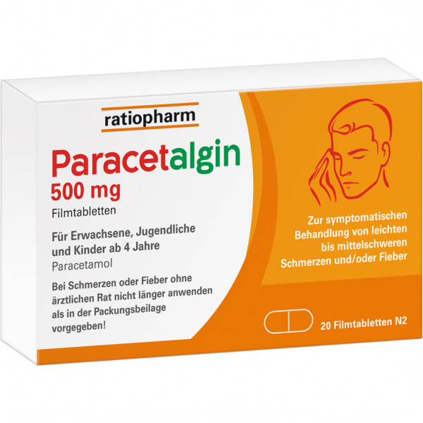 Abbildung für PARACETALGIN 500 mg Filmtabletten