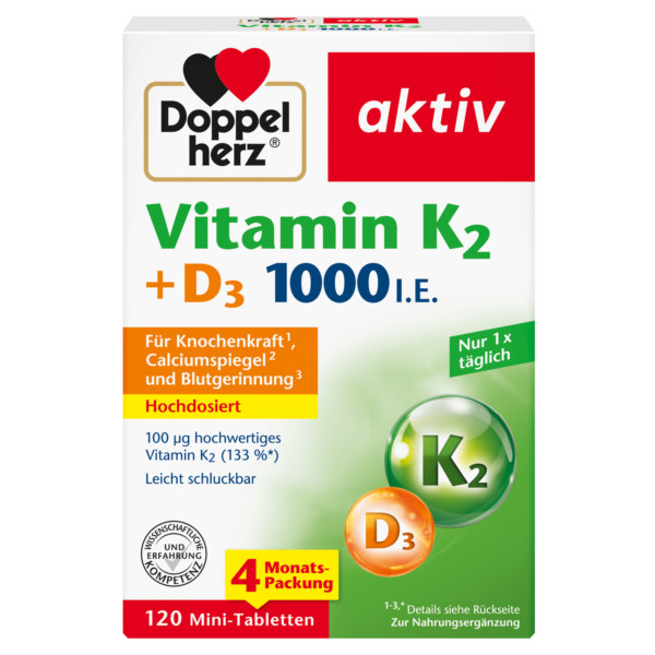 Abbildung für DOPPELHERZ Vitamin K2+D3 1000 I.E. Tabletten