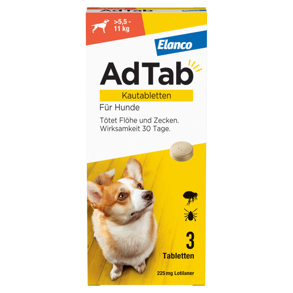 Abbildung für ADTAB 225 mg Kautabletten für Hunde >5,5-11 kg