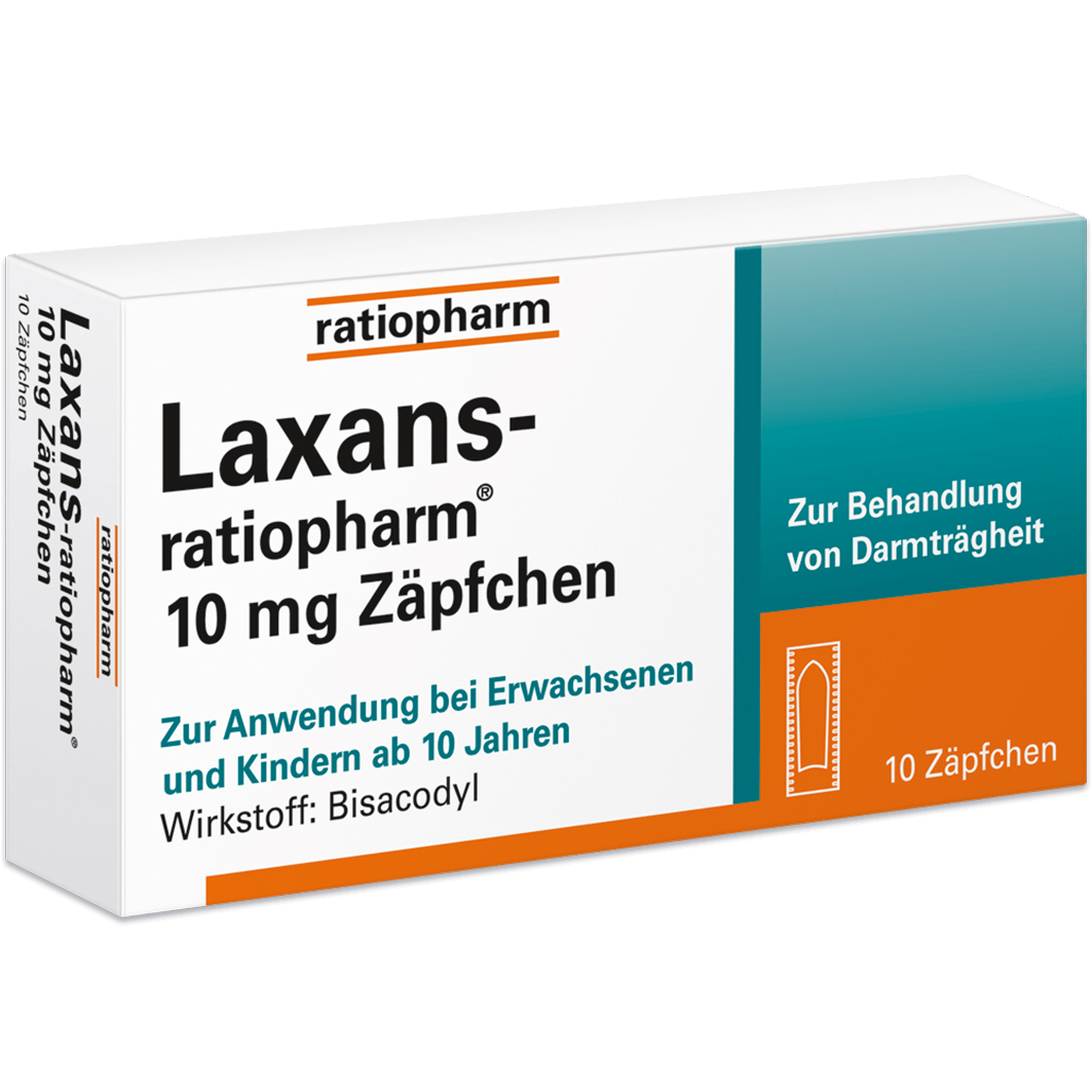 Abbildung für LAXANS-ratiopharm 10 mg Zäpfchen