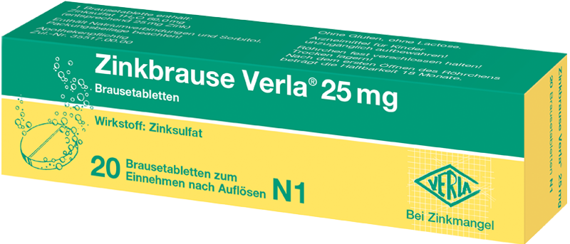 Abbildung für Zinkbrause Verla® 25 mg