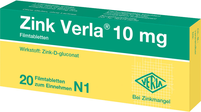 Abbildung für Zink Verla® 10 mg