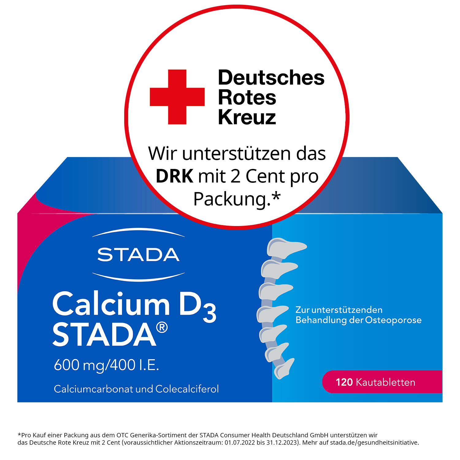 Abbildung für CALCIUM D3 STADA 600 mg/400 I.E. Kautabletten